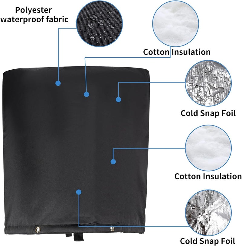 TUYUU Backflow Preventer Pipe Insulation Water Well Head Pump Cover,Sprinkler Valve Cover for Outside Winter,Protects from Severe Snow and Intense Sun - Image 3